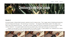 Desktop Screenshot of 2manyhobbys.com